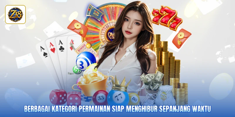 Berbagai kategori permainan siap menghibur sepanjang waktu