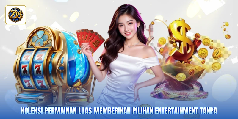 Koleksi permainan luas memberikan pilihan entertainment tanpa