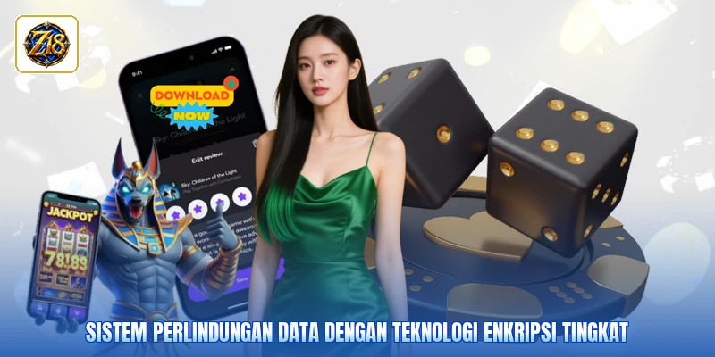 Sistem perlindungan data dengan teknologi enkripsi tingkat